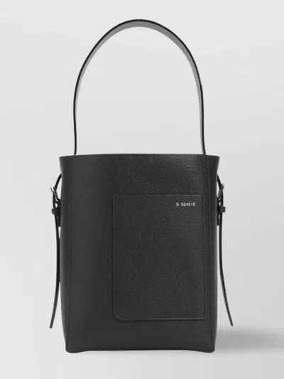 Valextra Small Bucket Bag Textured Finish