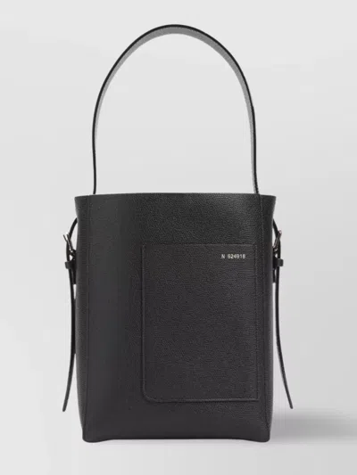 Valextra Small Bucket Bag Textured Finish
