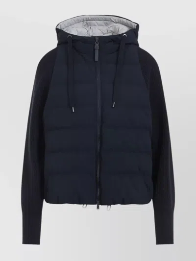 Brunello Cucinelli Padded Hooded Knit Down Jacket