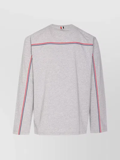 Thom Browne Rey Oversized Long Sleeves Top In Gray