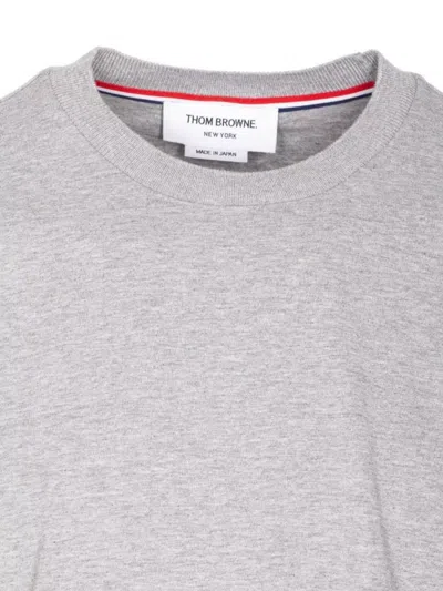 Thom Browne Rey Oversized Long Sleeves Top In Gray