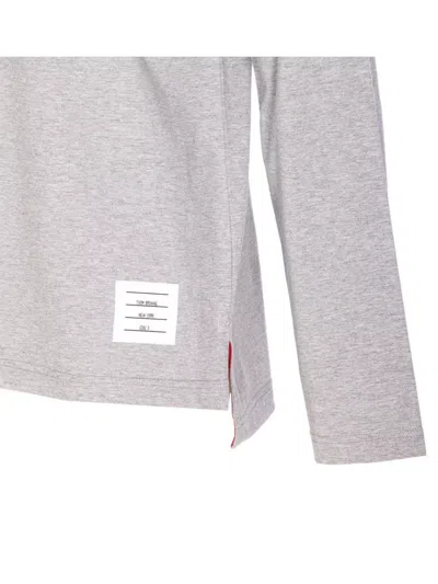 Thom Browne Rey Oversized Long Sleeves Top In Gray