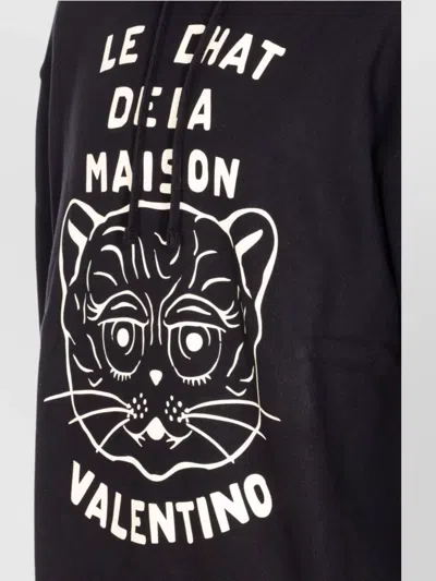 Valentino Garavani Sweatshirt With Le Chat De La Maison Patch In Black