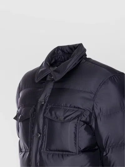 Tom Ford "techno Satin" Padded Jacket In Black
