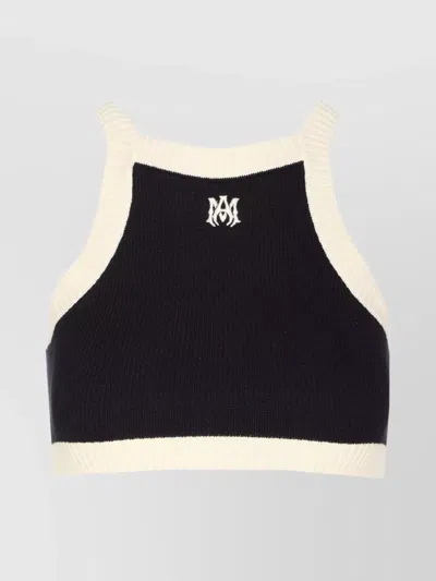 Amiri Cropped Tank Top Embroidered Logo