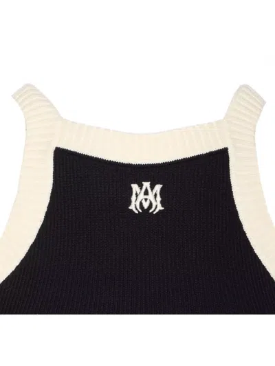 Amiri Cropped Tank Top Embroidered Logo