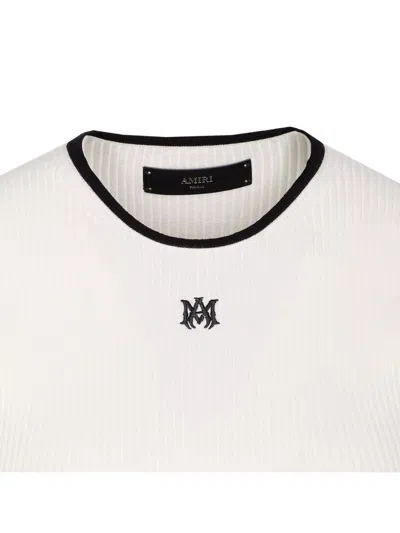 Amiri Crewneck Crop Top Contrast Trim