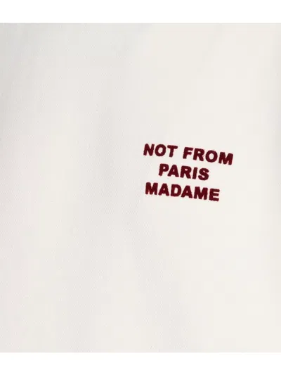 Drôle De Monsieur 'le T-shirt Slogan' White Crewneck T-shirt With Slogan Print On Front And Rear