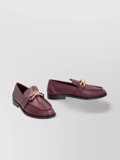 Bottega Veneta Barolo Brown Leather Astair Metallic Knot Loafer In Brown