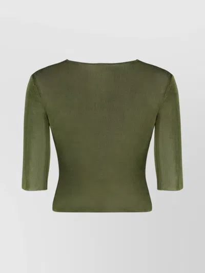 Saint Laurent Semi-sheer Certified Viscose Knitted Top