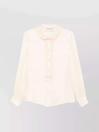 Valentino Shirt Frilled Collar Bow Detailing