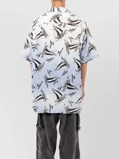 Miharayasuhiro Maison Mihara Yasuhiro Sailboat Print Short Sleeve Shirt