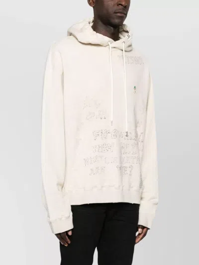 Miharayasuhiro Maison Mihara Yasuhiro Hoodie With Drawstring Hood And Embroidered Detailing
