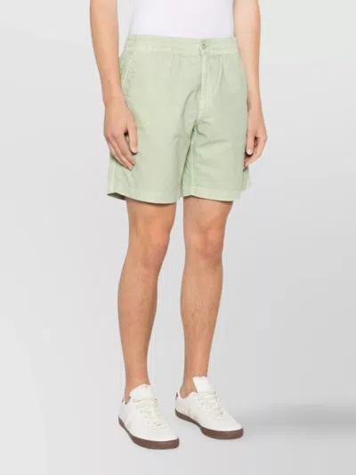 Ralph Lauren Waistband Shorts With Diagonal And Flap Pockets In Green