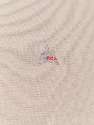 Roa Logo Cotton Sweatshirt Stretch Elastic Cuff Pocket
