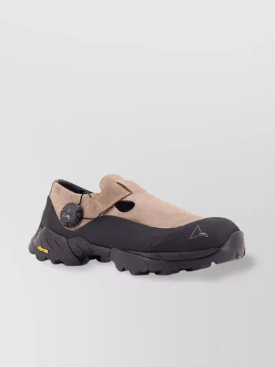 Roa Suede Sneakers With Cut-out Detail And Chunky Sole In Neutral