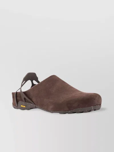 Roa Suede Mule With Open Back And Ankle Strap