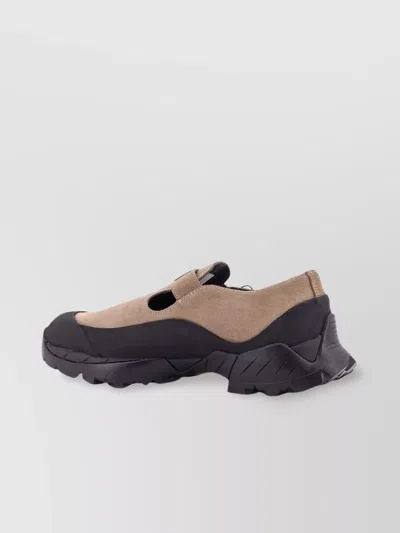 Roa Suede Sneakers With Cut-out Detail And Chunky Sole In Neutral