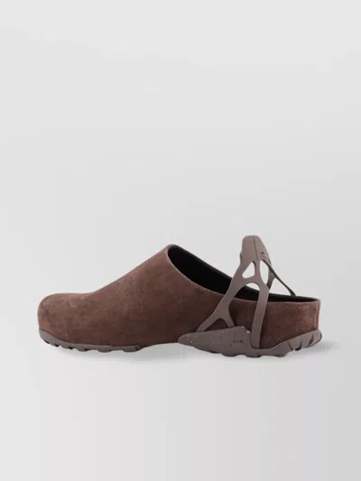 Roa Suede Mule With Open Back And Ankle Strap