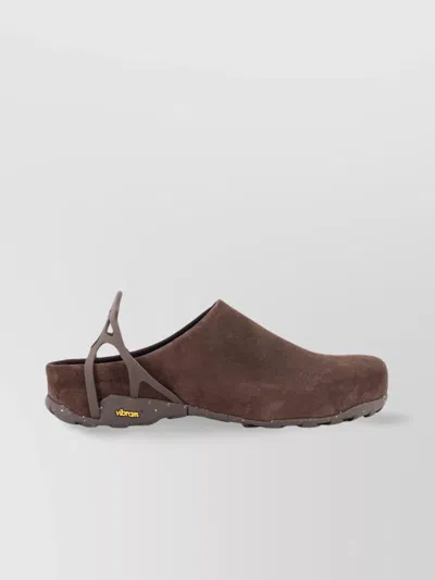 Roa Suede Mule With Open Back And Ankle Strap