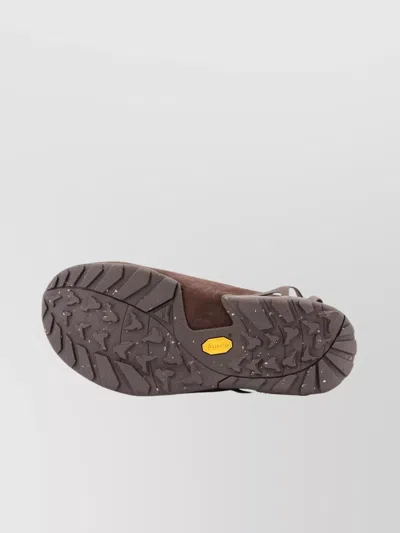 Roa Suede Mule With Open Back And Ankle Strap