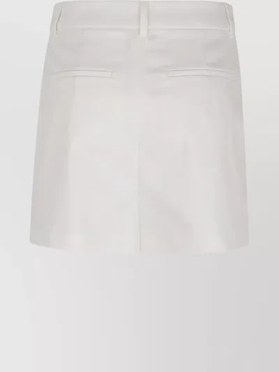 Sportmax Tailored Pleated Shorts Belt Loops In White