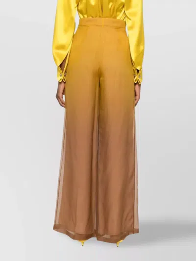 Max Mara Baffo Silk Trousers With Shaded Effect