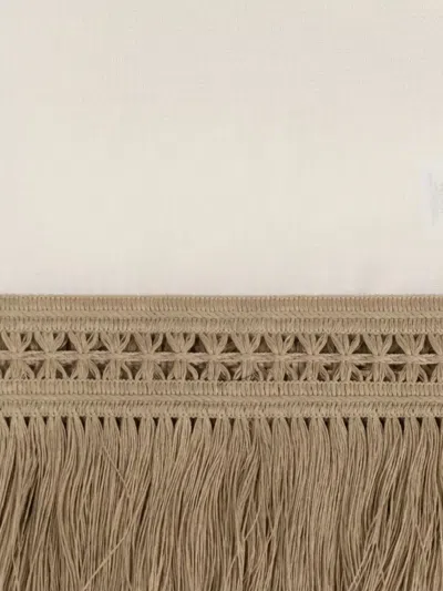 Max Mara Square Scarf Fringed Two-tone Detailing