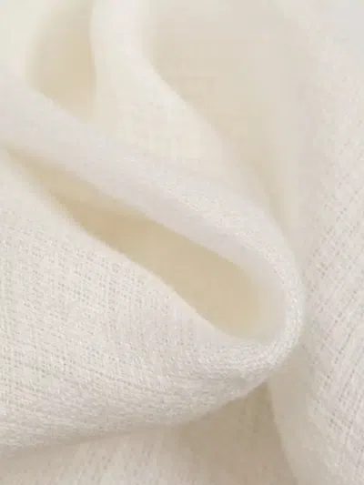 Max Mara Square Scarf Fringed Two-tone Detailing