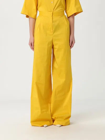Fabiana Filippi Wide-leg Cotton Blend Trousers With Pin Tucks