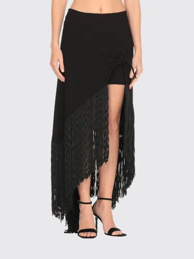 Philosophy Di Lorenzo Serafini Elastic Fringed Maxi Skirt