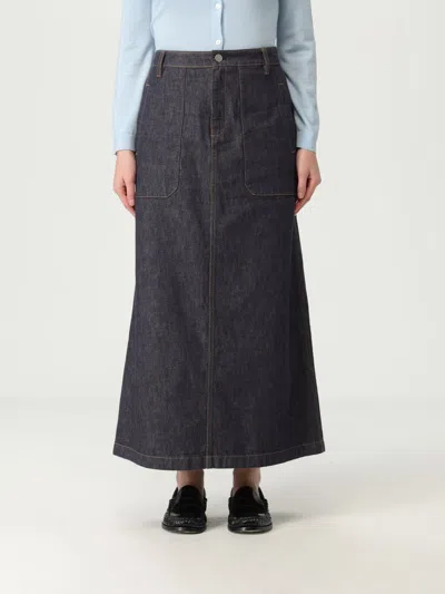 Theory Blue Denim Skirt