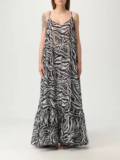 Rotate Birger Christensen Rotate Light Flowy Zebra Print Maxi Dress