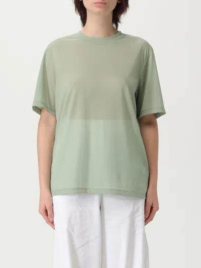 Victoria Beckham Logo Embroidered Crewneck T-shirt In Green