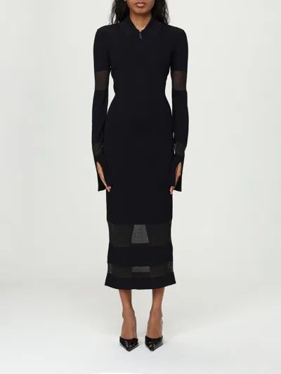 Patrizia Pepe Semi Sheer-panel Midi Dress