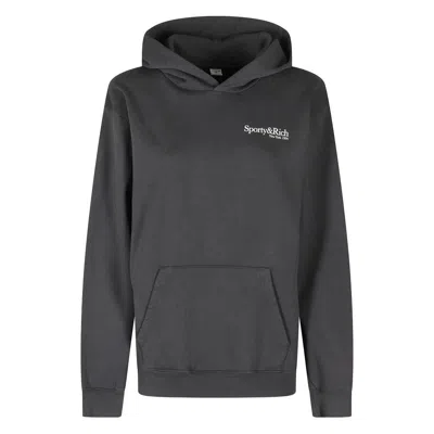 Sporty And Rich Hoodie With Brushed Interior And Contrasting Back Print