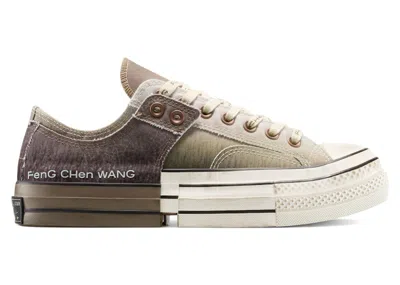 Pre-owned Converse Men's  Chuck Taylor All Star 70 Ox Feng Chen Wang 2in1 Sneakers In Brown/egret/black In Multi