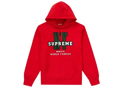 Pre-owned Supreme Men's  Ny Hooded Sweatshirt In Red
