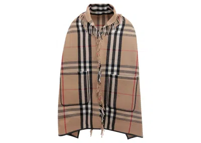 Pre-owned Burberry Women's Wool And Cashmere Mantel Coat In Beige In Sand