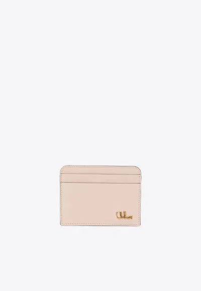Shop Chloé Iconic Logo Shiny Leather Cardholder