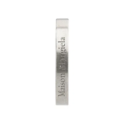 Pre-owned Maison Margiela Thin Logo Ring 'silver'