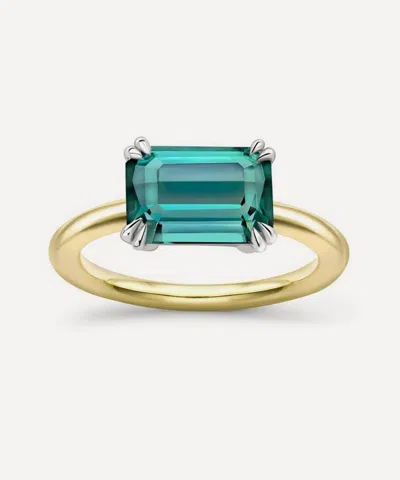 Dinny Hall 18ct Gold Hollie Teal Tourmaline Ring