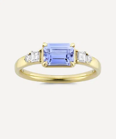 Dinny Hall 18ct Gold Lena Blue Sapphire And Diamond Ring