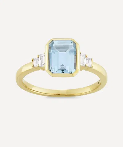 Dinny Hall 18ct Gold Mila Aquamarine And Diamond Ring