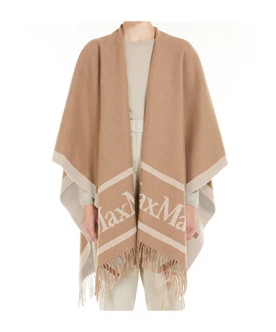 Max Mara Jacquard Wool Poncho