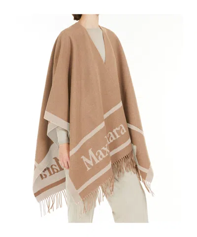Max Mara Jacquard Wool Poncho