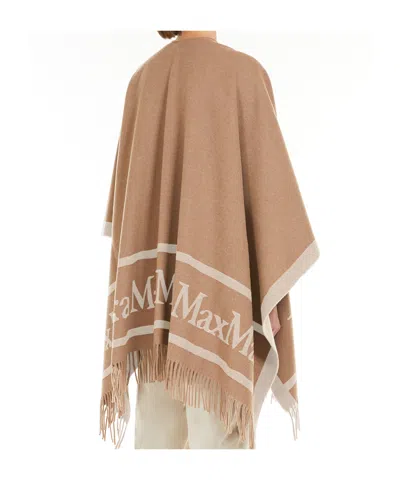 Max Mara Jacquard Wool Poncho