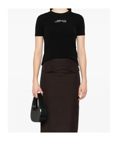 Jean Paul Gaultier Women Stretch Cotton T-shirt In Black