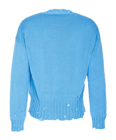 Marni Logo Embroidery Sweater Sweaters And Cardigans Blue