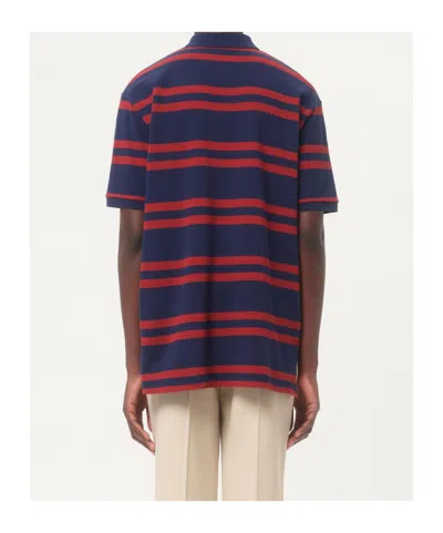 Valentino Striped Polo Shirt Regular Collar